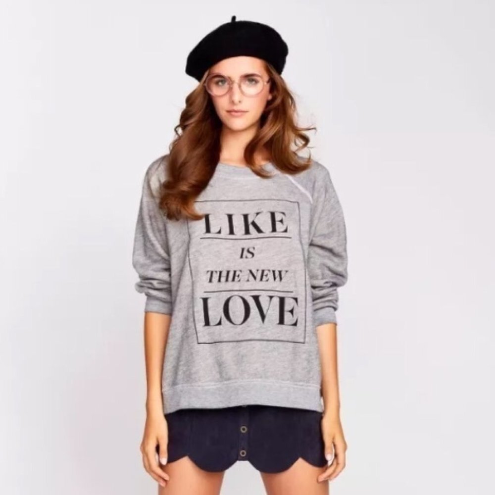 Wildfox Like Is The New Love Pullover Size XS